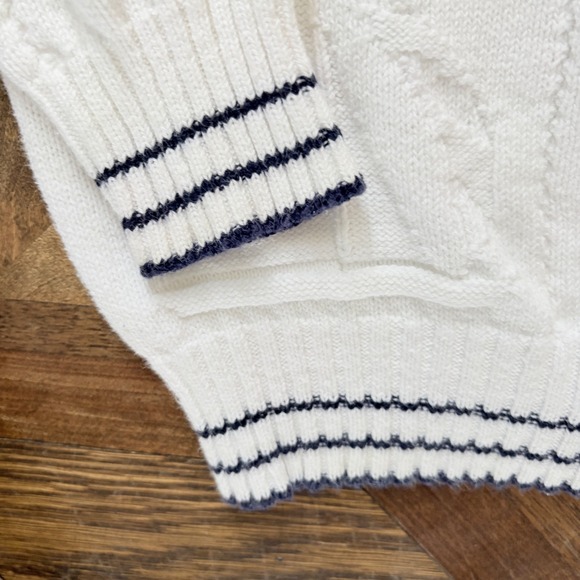 Vintage Croft and Barrow Mens White Sailing Boat Embroidered Knit Sweater - Picture 4 of 5